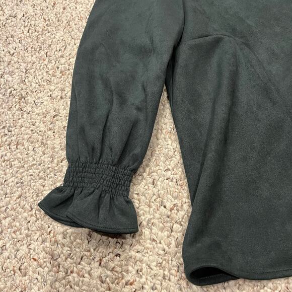 TUCKERNUCK Malachite Suede Easton Blouse Size Medium - Picture 9 of 10